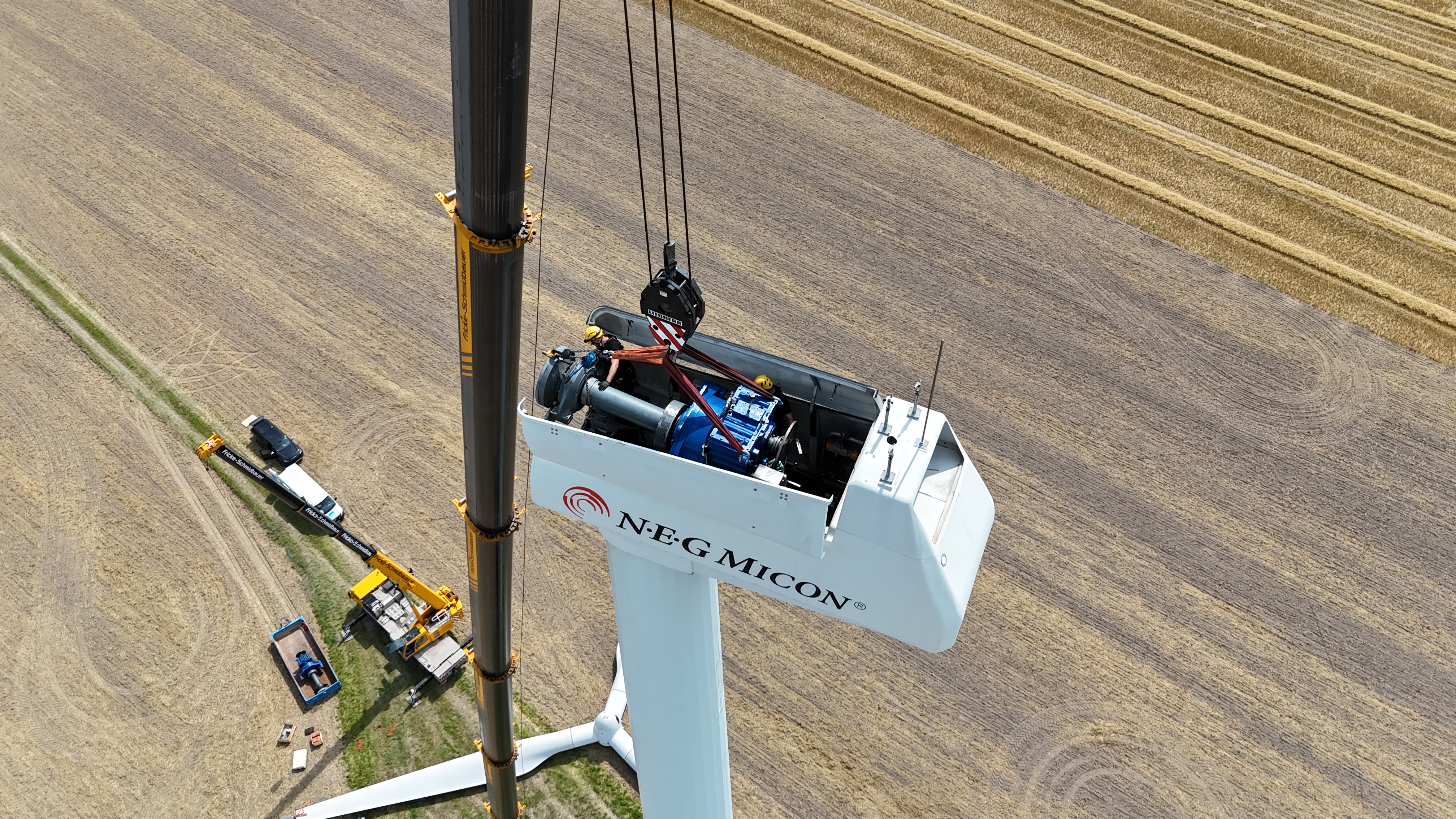 Antriebstrangtausch an einer Micon NM 48